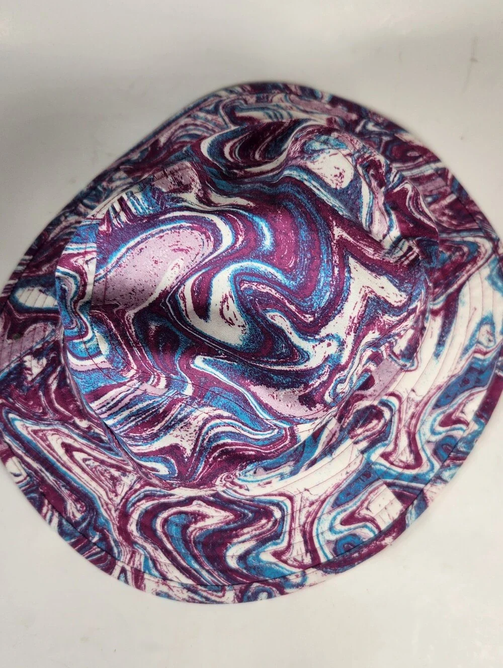 THE NORTH FACE Kids Sun Bucket Hat Cap Small Purple Outdoors Hiking Marble Swirl